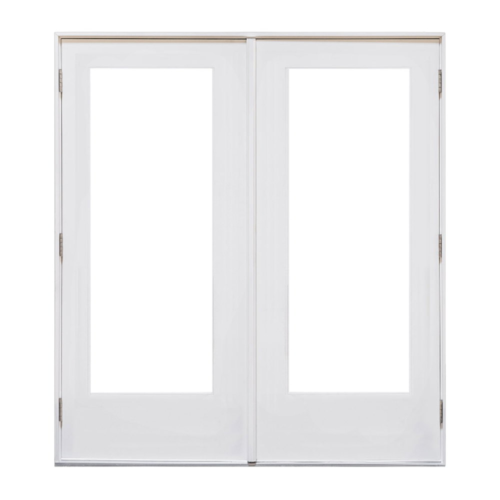 MP Door Impact Hinged Patio Door — white double French patio door with full-lite impact glass
